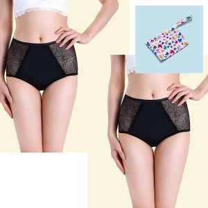 Cheeky Pants Feeling Comfy High-Waisted Pants with 4 Layer Absorbency Pack of 2 with Wet Bag