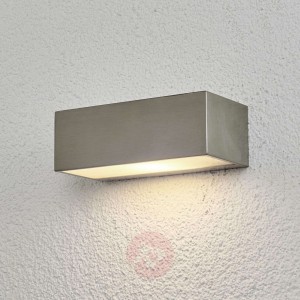 Prostokątna zewn. lampa ścienna LEONORA, stal