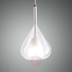 Lampa wisząca Lila, szklany klosz, przeźroczysta