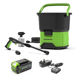 Greenworks GDC40 40V 70bar Cordless Pressure Washer inc. 4Ah Lithium-ion Battery and Charger