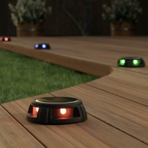 Pair of Tap Dance Solar Decking Lights M - Lampy na taras