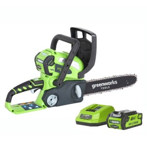 Greenworks 40v Cordless Chainsaw 30cm inc 2.0ah Lith Ion Battery & Charger
