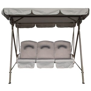 Quest Elite Naples Pro 3-Seater Swing with Adjustable Canopy and Removable Cushions