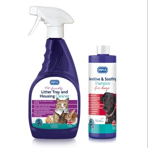 RSPCA Sensitive Shampoo plus Litter Tray and Pet Housing Cleaner