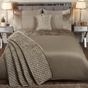 Glamour Velvet Sequin Bedspread 260 x 260cm with Pillowshams