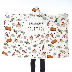FRIENDS Patterned Adult Hooded Blanket