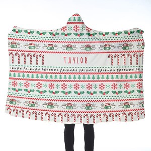 FRIENDS Adult Hooded Blanket Christmas