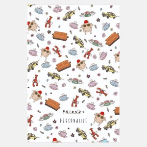 FRIENDS Pattern Fleece Blanket