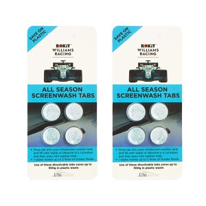 Williams Racing ROKiT All Season Screen Wash Tabs (2 x 4 Pack)