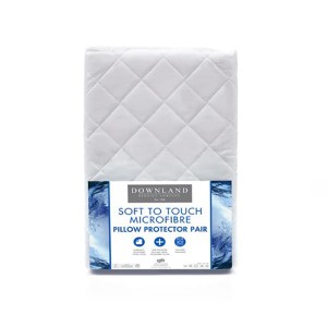 Downland Soft to Touch Satin Stripe Pillow Protector (Pair)