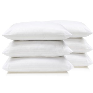 Downland Soft To Touch Satin Stripe Pillow (6 Pack)