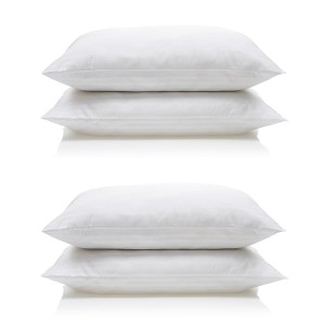 Downland Soft To Touch Satin Stripe Pillow (4 Pack)