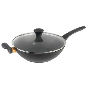 Salter 28cm Diamond Tech Gold Wok with Lid BW07482