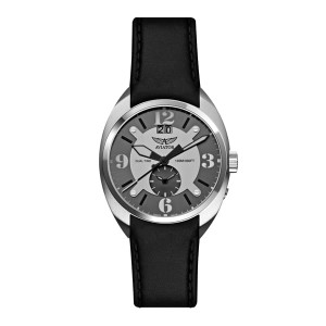 Aviator Swift Gent's MIG GMT 2nd Time Zone Dial with Interchangeable Strap