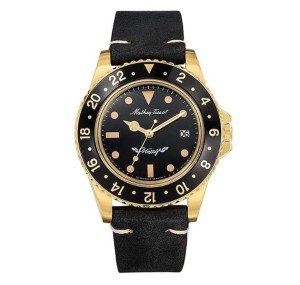 Mathey-Tissot Cadet Roly Vintage Gent's Watch with Swiss Quartz Movement and Genuine Leather Strap