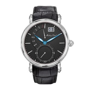 Mathey-Tissot Gent's Retrograde Stainless Steel Watch Genuine Leather Strap and Polishing Cloth