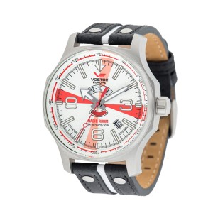 Vostok Europe Gent's Automatic Radio Room Watch with Genuine Leather Strap