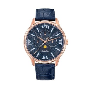 Mathey-Tissot Gent's Edmond Moon Phase With Genuine Leather Strap