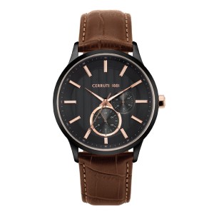 Cerruti 1881 Gent's Carzano Watch with Genuine Leather Strap