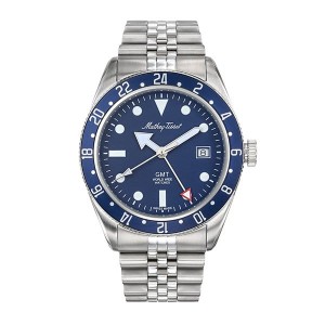 Mathey-Tissot Gent's GMT Rolly with Stainless Steel Bracelet