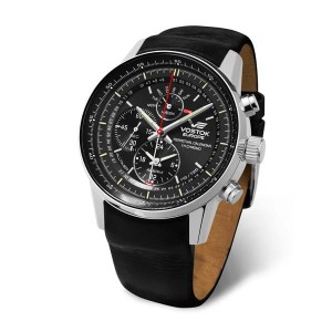 Vostok Europe Gent's GAZ-14 PVD Plated All Timer Watch with Genuine Leather Strap