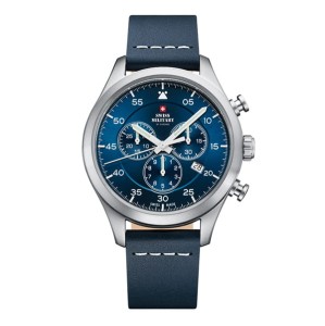 Swiss Military by Chrono Gent's Chronograph Watch with Genuine Leather Strap