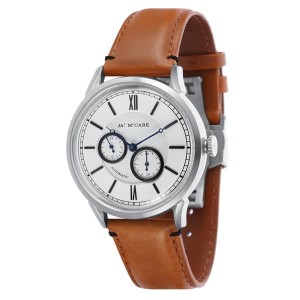 James McCabe Gent's Automatic Multi-function Heritage Watch with Genuine Leather Strap