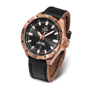 Vostok Europe Gent's Automatic Almaz Watch with Genuine Leather Strap
