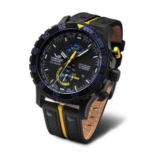 Vostok Europe Gent's Expedition Everest Underground PVD Chronograph Alarm Watch with Interchangeable Straps, Dry Box