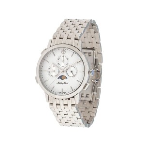 Mathey-Tissot Gent's Moon Phase Watch with Stainless Steel Strap