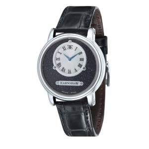 Thomas Earnshaw Gent's Lapidary Swiss Quartz Watch with Genuine Leather Strap