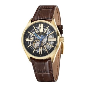 Thomas Earnshaw Gent's Armagh Automatic Skeleton Watch with Genuine Leather Strap