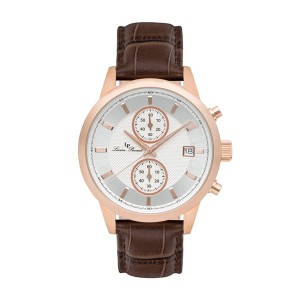 Lucien Piccard Gent's Clark IP Watch with Genuine Leather Strap
