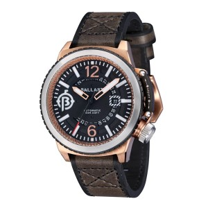 Ballast Gent's Trafalgar Automatic IP Plating Watch with Genuine Leather Strap