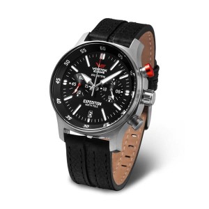 Vostok Europe Gent's Expedition N1 Chronograph Watch with Genuine Leather Strap