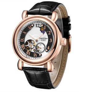 Swan & Edgar Gent's World Timer Automatic Watch with Genuine Leather Strap