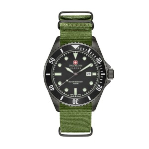 Swiss Military by Hanowa Gent's IP Plated Sea Lion Watch with Nylon Strap