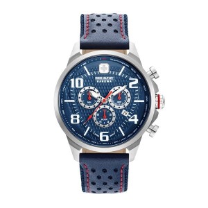 Swiss Military by Hanowa Gent's Airman Chrono Watch with Genuine Leather Strap