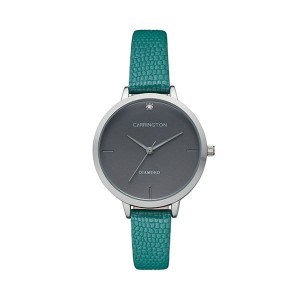 Carrington Claire Ladies' Diamond Watch with Genuine Leather Strap