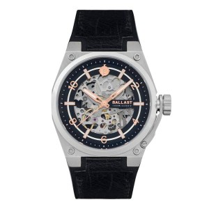 Ballast Gent's Valiant Officer Automatic Watch with Leather and Silicone Strap