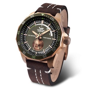 Vostok Europe Gent's Rocket N1 Bronze Case Automatic Watch with Genuine Leather Strap