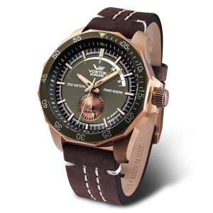 Vostok Europe Gent's Rocket N1 Bronze Case Automatic Watch with Genuine Leather Strap