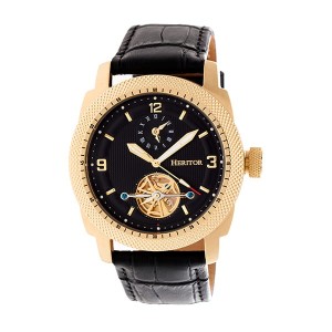 Heritor Gent's Automatic Helmsley Watch with Genuine Leather Strap