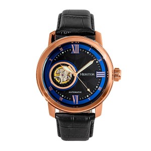 Heritor Gent's Automatic Maxim Watch with Genuine Leather Strap
