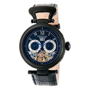 Heritor Gent's Automatic Ganzi Watch with Genuine Leather Strap
