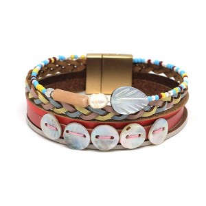 Boho Betty Jerboa Leather Magnet Bracelet