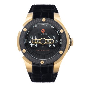 Nubeo Gent's Satellite Swiss Sellita Automatic IP Watch with Genuine Leather Strap