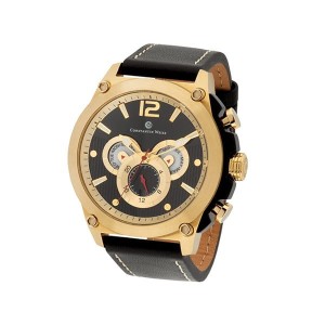 Constantin Weisz Gent's Automatic Multi-Function Watch with Genuine Leather Strap