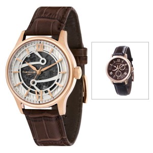 Thomas EarnshAw Gents Bauer Automatic Watch With Genuine Leather Strap with Free Watch
