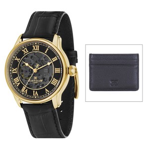 Thomas Earnshaw Gent's Longitude Automatic Watch with Genuine Leather Strap and Gift